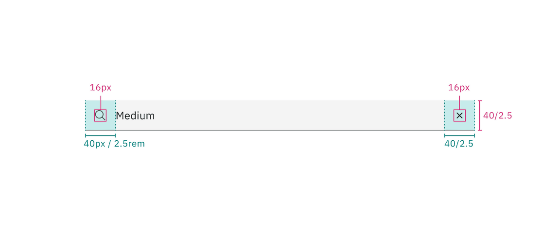 Structure and spacing measurements for default medium search